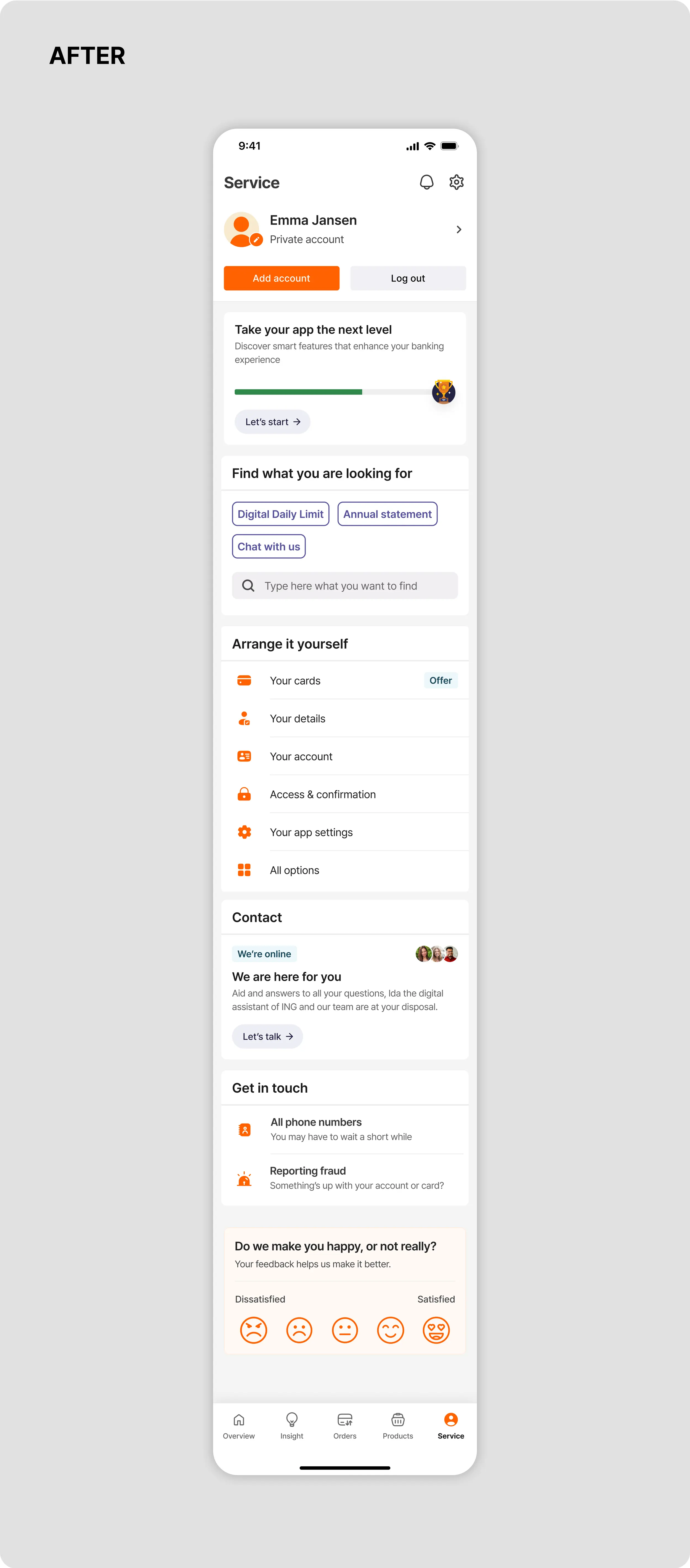 ING Service after redesign