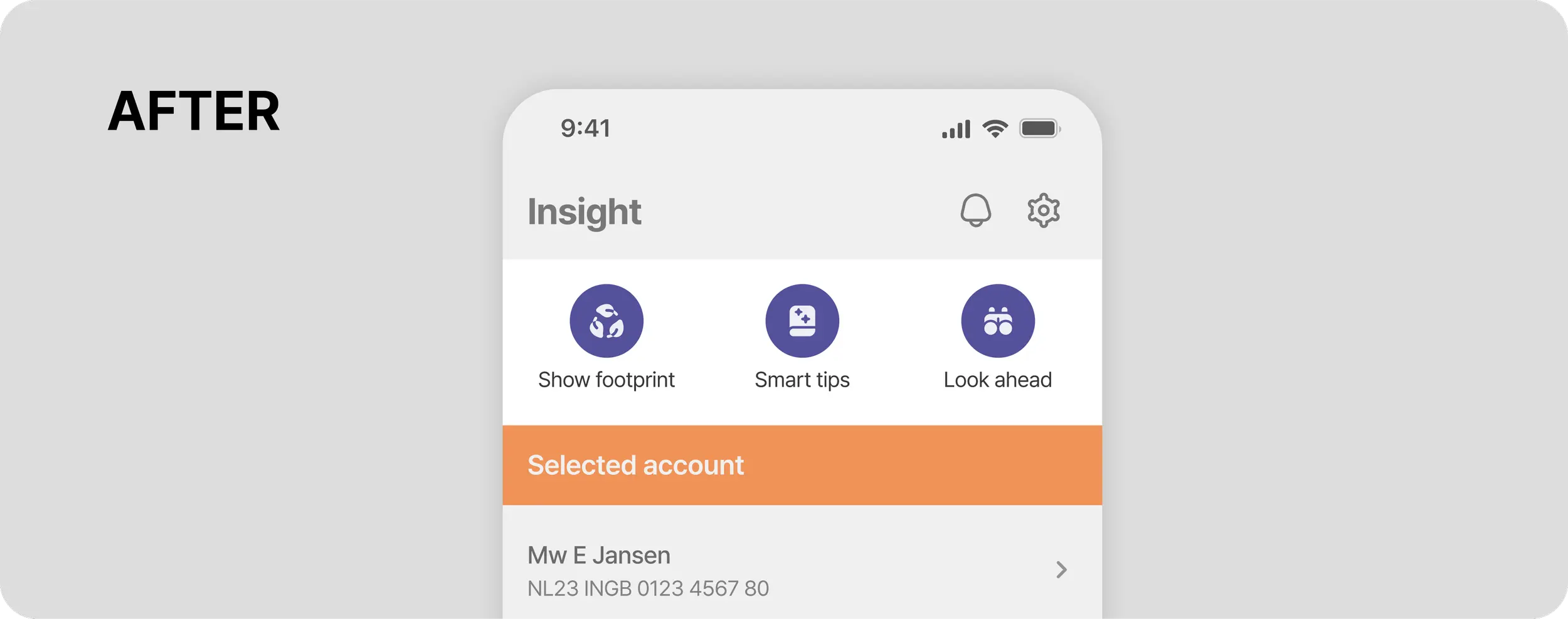 Redesigned Insight quick-action buttons